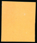 Stamp of Great Britain » 1855-1900 Surface Printed » 1883-84 Lilac & Green Issue 1883-84 1 1/2d. Imperf colour trial in green on orange Paper, 