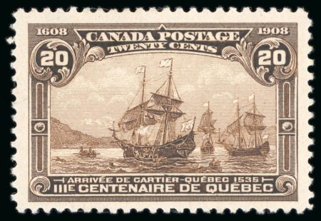 Stamp of Canada 908 20c. dull brown, mint n.h. fine. Unitrade cat. $1200