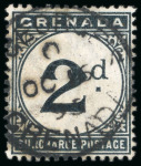 Stamp of Grenada 1892 stamp sized die proof with blank value vignette 