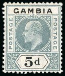 Stamp of Gambia 1904-06 5d. grey and black,