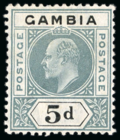 Stamp of Gambia 1904-06 5d. grey and black,