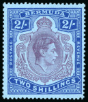 Stamp of Bermuda 1938-53 2/- deep purple and ultramarine on grey blue,