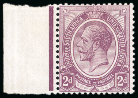 Stamp of South Africa » Union & Republic of South Africa 1913-24 2d. dull purple, marginal example from the left of the sheet, 