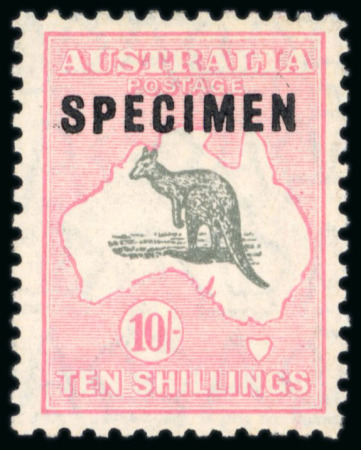 Stamp of Australia » Commonwealth of Australia 1929-30 10/- grey and pink, mint NH