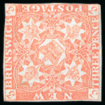 Stamp of Canada » New Brunswick 1851-60 3d. dull red, unused without gum; 