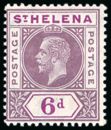 Stamp of St. Helena 6d Deep and Dull Purple Split A mint (S.G. £650)