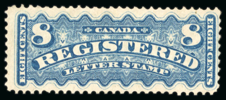 Stamp of Canada 1875-92 8c. dull blue "Registered" Stamp, mint NH,