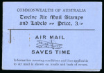 Stamp of Australia » Commonwealth of Australia 1930 3/- airmail booklet; fine.