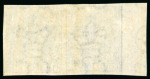 Stamp of Ceylon 1872-80 4c. grey IMPERF PAIR of proof status on gummed,