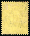 Stamp of Malaysia » Straits Settlements 1904-10 $100 purple and green on yellow,  neatly cancelled