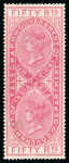 Stamp of India » Telegraph Stamps 1874 50r. rose Die II large part OG, small foxed spots