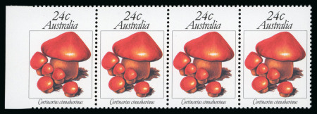 Stamp of Australia » Commonwealth of Australia 1981 24c. Fungi, horizontal strip of four from the