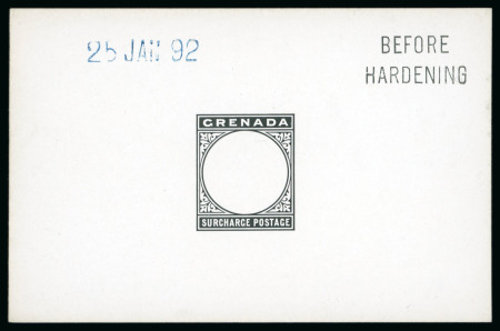 Stamp of Grenada 1892 (Jan 25) die proof of frame for 1892 definitive