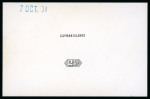 Stamp of Cayman Islands 1902 Die Proof of the name and 2 1/2d duty plate in