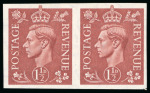 Stamp of Great Britain » King George VI 1937-47 1 1/2d. light brown imperforate pair of imprimaturs,