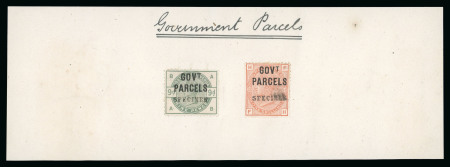 Stamp of Great Britain » Officials Government Parcels: 1883-86 9d. dull green and 1/-