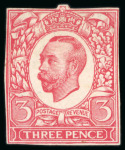 Stamp of Great Britain » King George V » 1911-12 Downey Head Issues 1911 3d Colour Trial. with white background to head