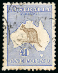 Stamp of Australia » Commonwealth of Australia 1915-27 £1 light Brown and Pale Blue, fine used.