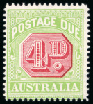 Stamp of Australia » Commonwealth of Australia 1912-23 4d carmine and pale yellow-green 1 (thin paper