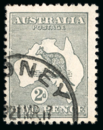 Stamp of Australia » Commonwealth of Australia 1915-27 2d grey, wmk 6, die IIA substituted cliché with prominent frame break at left 