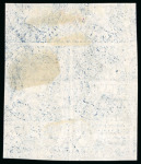 Stamp of St. Lucia 1863 wmk CC (4d) deep indigo imperforate plate proof ni block of four