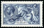 Stamp of Great Britain » King George V » 1913-19 Seahorse Issues 10s Indigo blue N69 (1) Waterlow Seahorse Superb mint n.h.