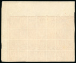 Stamp of Great Britain » King George V » 1911-12 Downey Head Issues 1911 1d Downey in scarlet (trial h) on John Allen Special Finish Paper, no wmk, in mint n.h. impef. top right corner block of 28