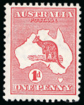 Stamp of Australia » Commonwealth of Australia 1913-4 1d red die I with watermark sideways-inverted (crown to right from back), mint l.h.