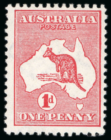 Stamp of Australia » Commonwealth of Australia 1913-4 1d red die I with watermark sideways-inverted (crown to right from back), mint l.h.