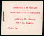 Stamp of Australia » Commonwealth of Australia Booklets: 1913 2s red on pink, complete