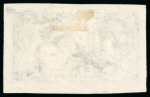 Stamp of Great Britain » King George V » 1913-19 Seahorse Issues 1913 2s6d Seahorse imperf. colour trial printed by Waterlow and Layton in black on thin ungummed paper