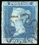 Stamp of Great Britain » 1841 2d Blue 1841 2d Blue pl.3 DC, fine to good margins, cancelled by superb Mullingar (Ireland) Maltese Cross