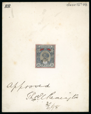 Stamp of Zanzibar » The Zanzibar Post Office (1895-1964) 1899, Sultan Sir Hamoud bin Mohammed photographic composite essay for the annas values