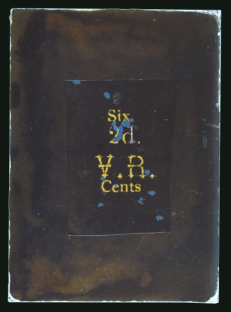 Stamp of Fiji Fiji - 1874-1875 “V.R.” overprint, a glass support