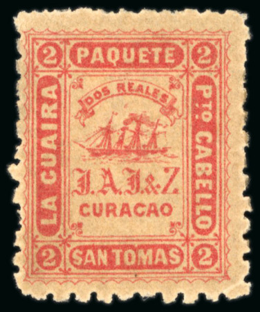 Stamp of Venezuela » St Thomas-La Guaira-Puerto Cabello - Jesurun Issues 1869, Collection on four album pages of Jesurum & Son