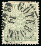 Stamp of Sweden Sweden - 1855 3s including the error of colour, group of eleven items