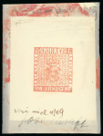 Stamp of Sweden Sweden - 1855 3s including the error of colour, group of eleven items