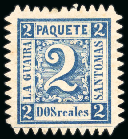 Stamp of Venezuela » St Thomas-La Guaira-Puerto Cabello - Jesurun Issues 1870, An album page study of the "Numeral stamps" St