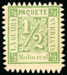 Stamp of Venezuela » St Thomas-La Guaira-Puerto Cabello - Jesurun Issues 1870, An album page study of the "Numeral stamps" St