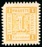 Stamp of Venezuela » St Thomas-La Guaira-Puerto Cabello - Jesurun Issues 1870, An album page study of the "Numeral stamps" St