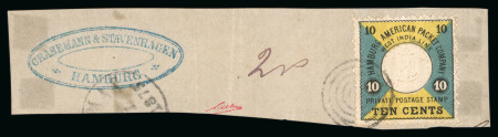 Stamp of Venezuela » German HAPAG Mail  1875, Fragment with Hamburg American Packet Company