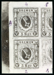 Stamp of German States » Bremen German States, Bremen - 1855-61 Issues, group of 35 items