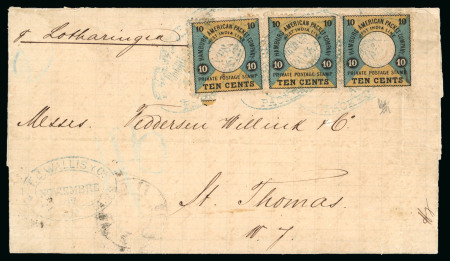 Stamp of Venezuela » German HAPAG Mail  1877 (Nov 3) Letter sent from La Guaira to St Thomas,