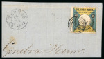 Stamp of Venezuela » German HAPAG Mail  1877 (Jan 1), Fragment of cover franked with a 10c