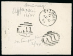 Stamp of Great Britain » British Post Offices Abroad » Danish West Indies British West Indies - Group of ten cancellation essays and original stamps with pmks retained