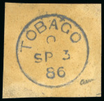 Stamp of Great Britain » British Post Offices Abroad » Danish West Indies British West Indies - Group of ten cancellation essays and original stamps with pmks retained