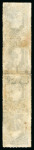 Stamp of Brazil » 1866-83 Dom Pedro » 1877-78 Roulette "White Beard" Issue 1877, 200r black, vertical strip of four, intense colour,