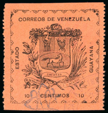Stamp of Venezuela » 1902-1903 Maritime Blockade » Guayana 1903 Large Guayana issue, complete set of five value,