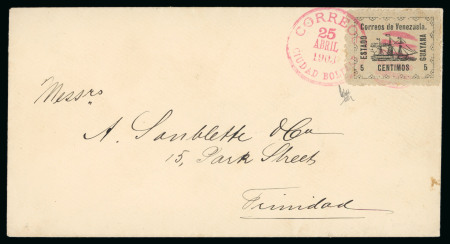 Stamp of Venezuela » 1902-1903 Maritime Blockade » Guayana 1903 (Apr 25), Envelope from Cuidad Bolivar to Trinidad