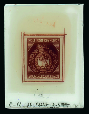 Stamp of Spain Spain, Local Post Madrid - 1853 1cu & 3cu, group of eight items